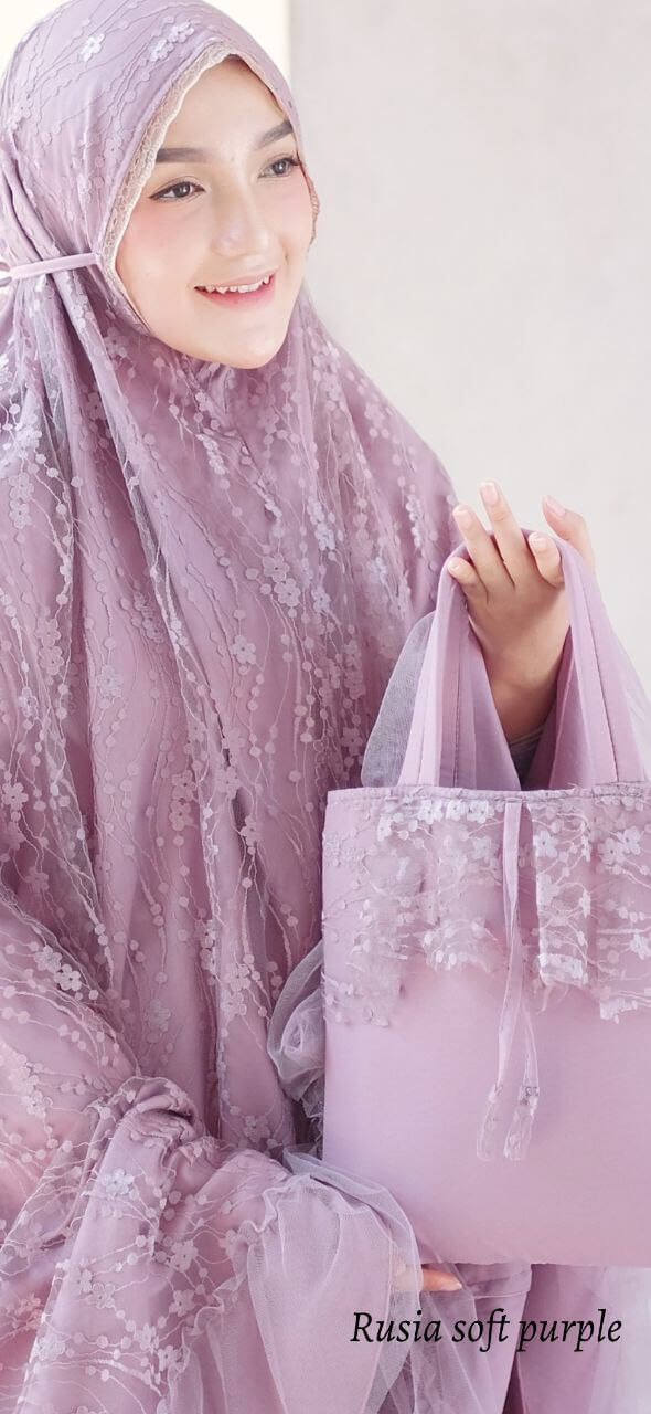 Mukena Rusia Soft Purple