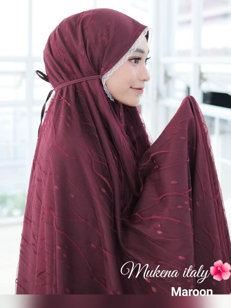 Mukena Italy Maroon