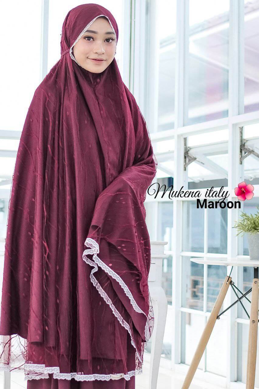 Mukena Italy Maroon