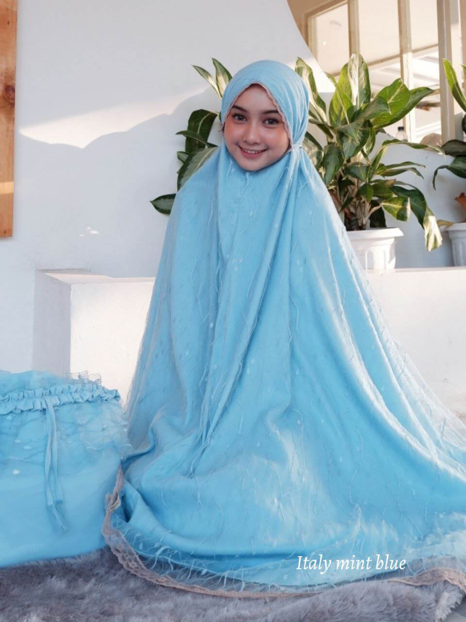 Mukena Italy Blue Mint