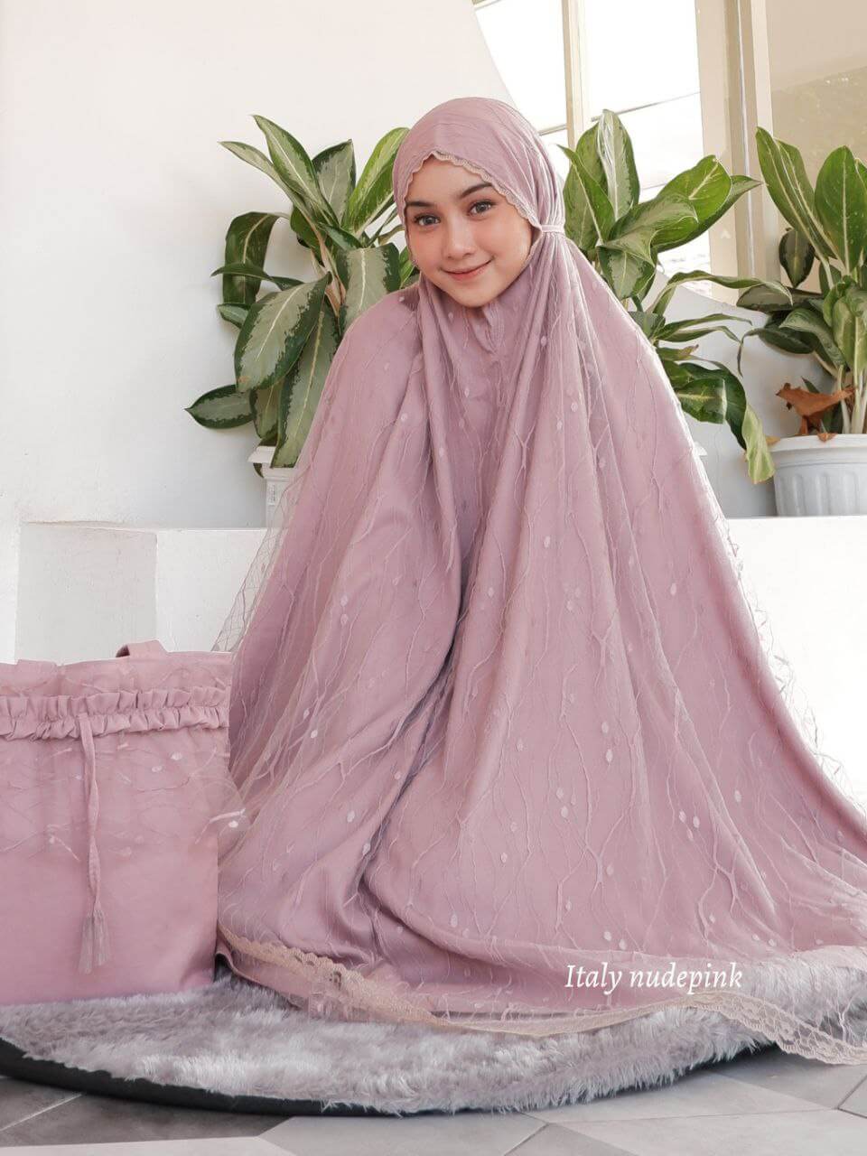 Mukena Italy Nude Pink